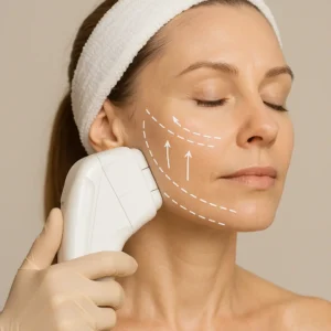 Woman having HI-FU to reduce wrinkles call LA LIPO Newark-on-Trent Now!
