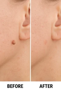 Skin tags removal Newark-on-Trent before and after