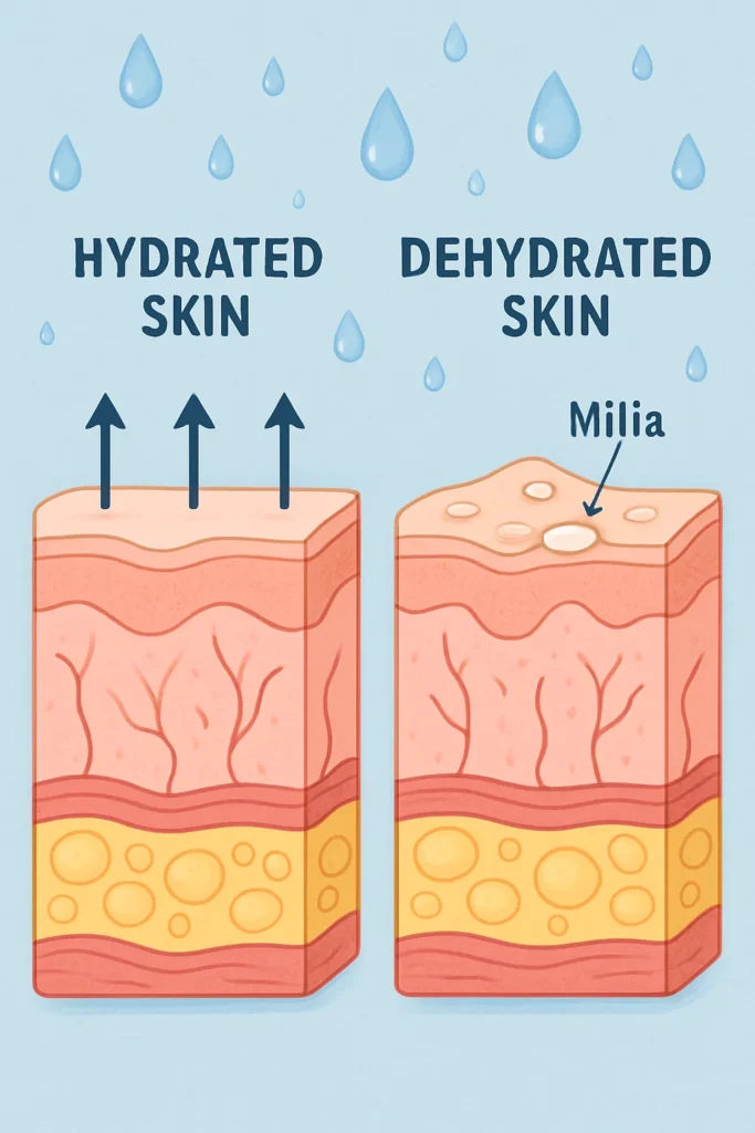 The importance of hydration and milia production Newark-on-Trent