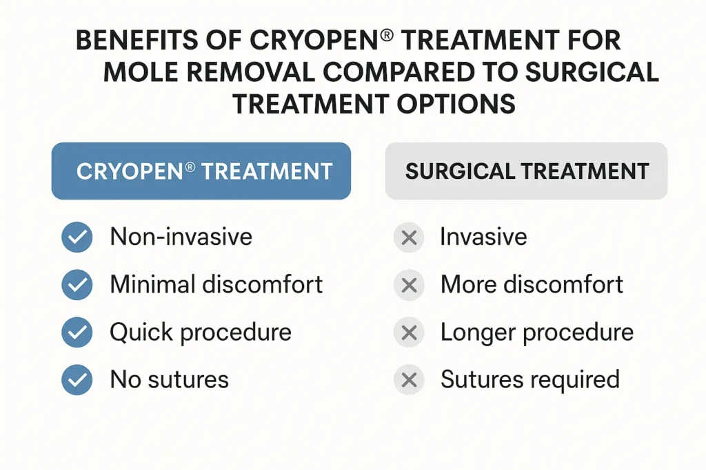 Benefits of facial mole removal Newark-on-Trent - call our team today to book a consultation